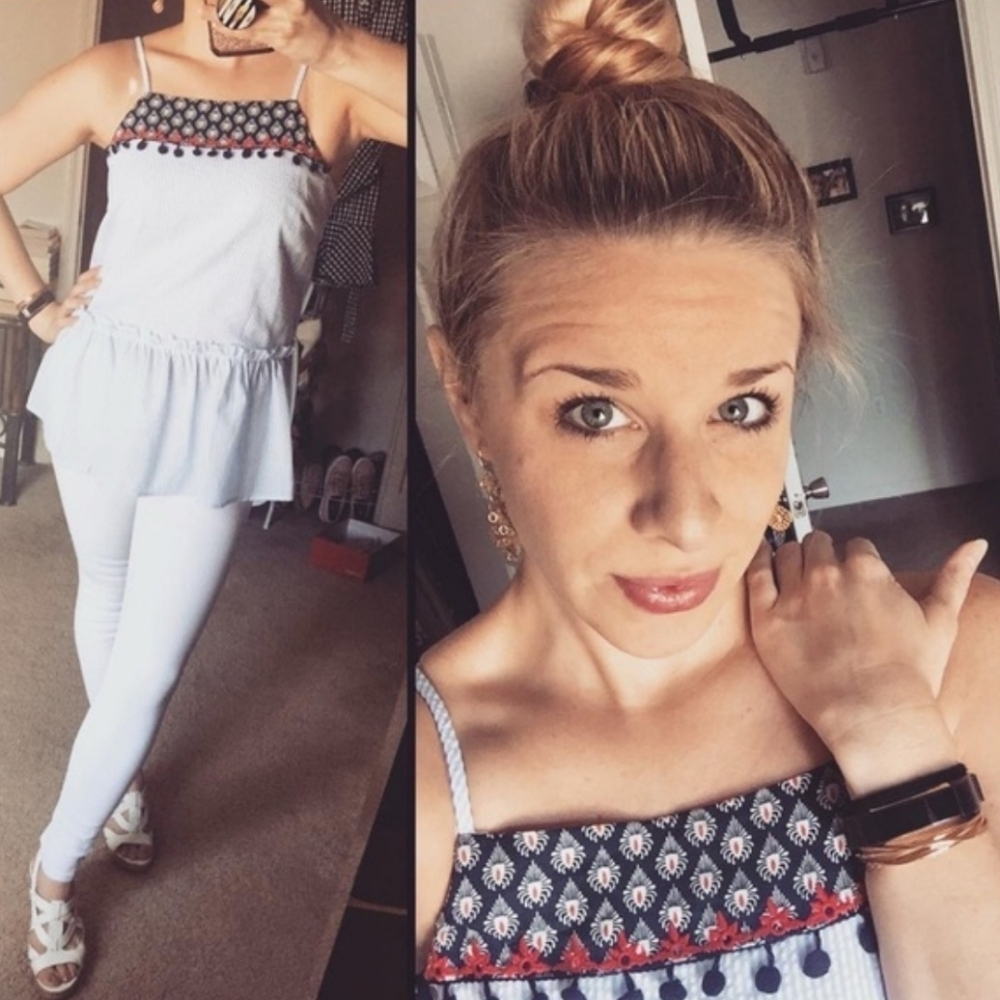THML Kalere Embroidered Detail Tank Top/Tunic